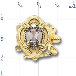 81039 Smoky Quartz Bracelet Slide Clasp 